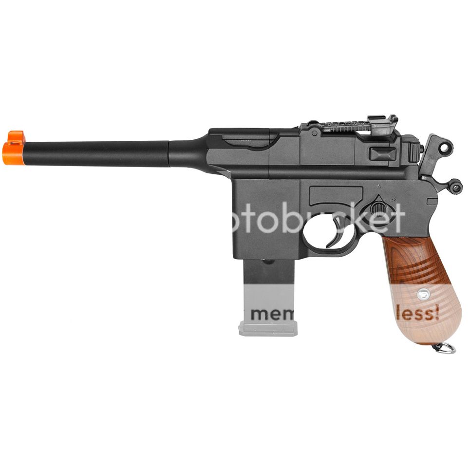 WW2 MAUSER BROOMHANDLE C96 GERMAN METAL AIRSOFT SPRING HAND GUN PISTOL